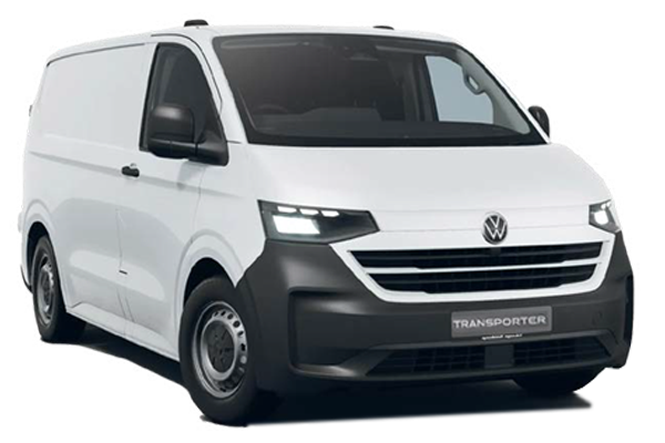 Vue latérale du fourgon VOLKSWAGEN E-TRANSPORTER - 2025 – modèle utilitaire aménageable